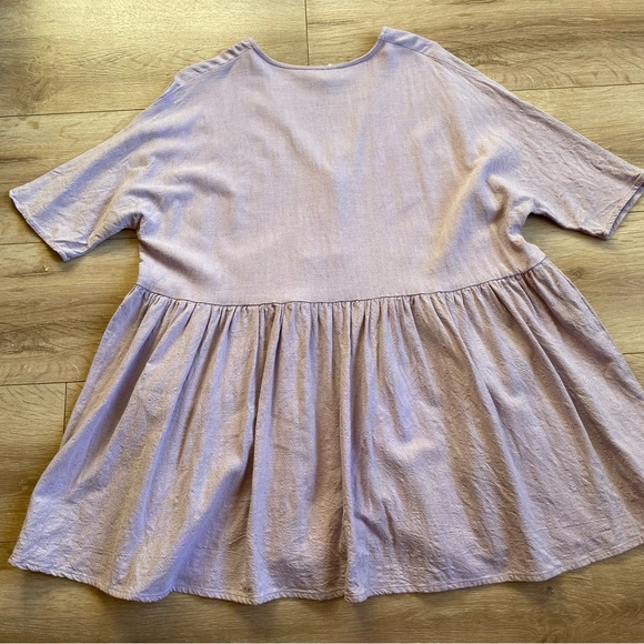 My Story dress linen baby doll lilac with pockets - Picture 7 of 11